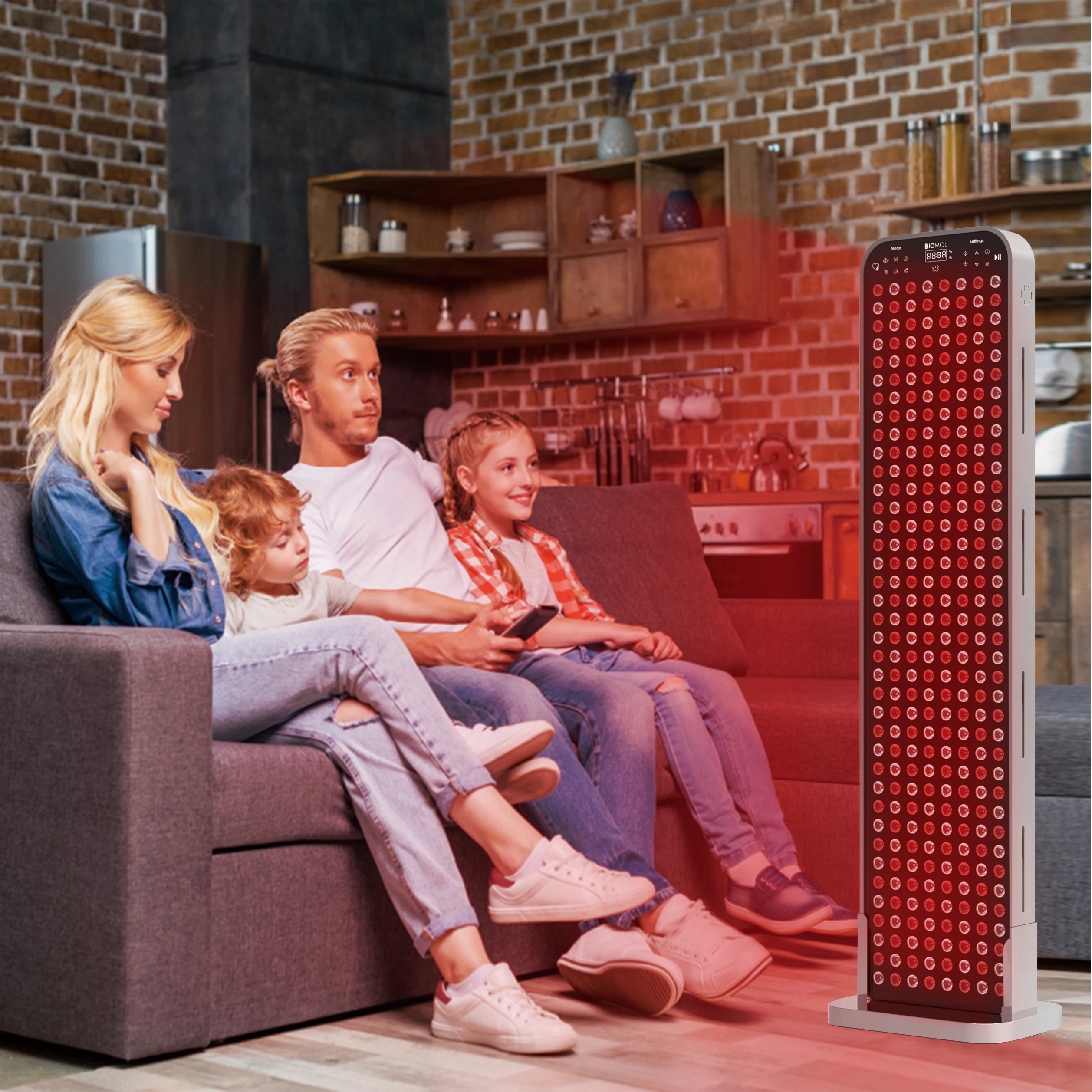 H1520 Liya Voice Control LED red light 660nm 850nm Red Light Therapy Panel Pain Relief for home use