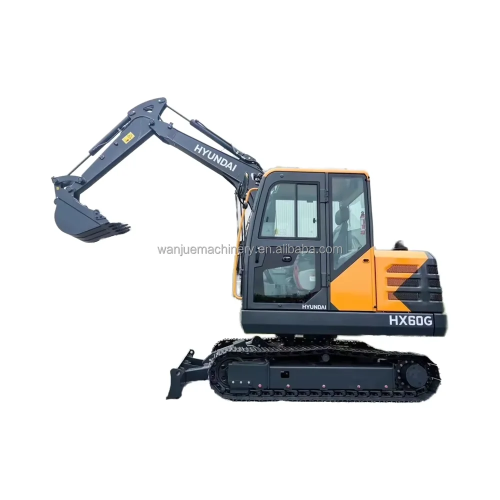 Совершенно Новый Hyundai HX60G HX60pro 6-тонный гусеничный экскаватор с двигателем Yanmar и подержанными экскаваторами, распродажа