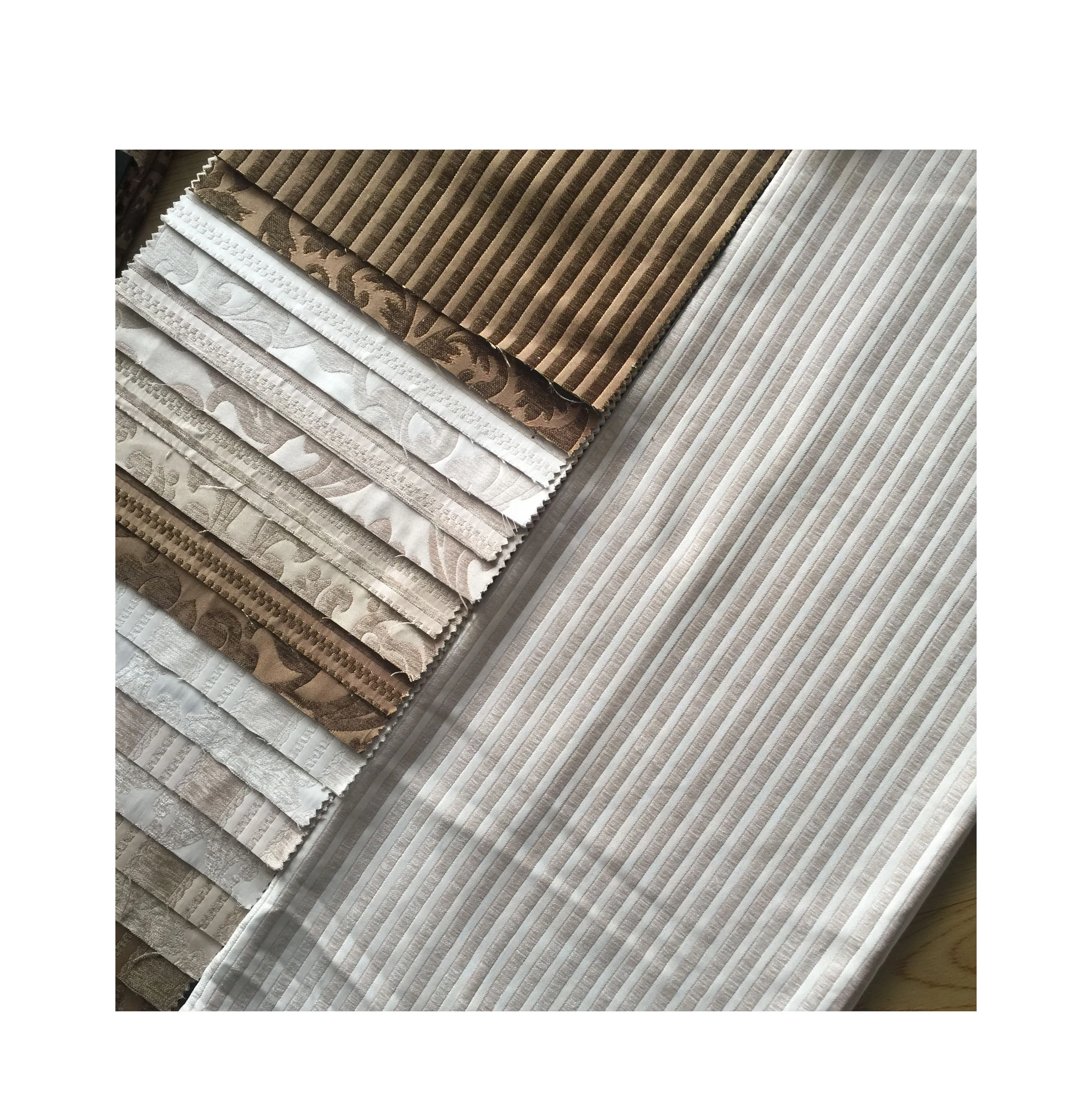 High quality velvet upholstery fabric 100% polyester chenille touch waffle sofa fabric with Linen look