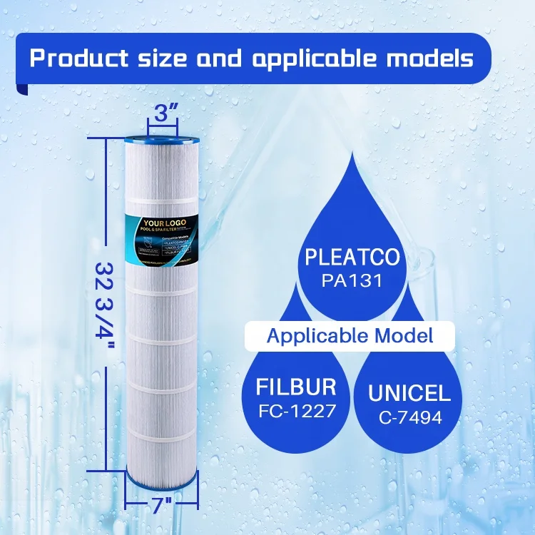 Compatible With PA131 CX1280RE C-7494 FC-1227 C5030 C5025 Reduce Chlorine Inhibit Bacteria Growth Water Filter Swimming Pool
