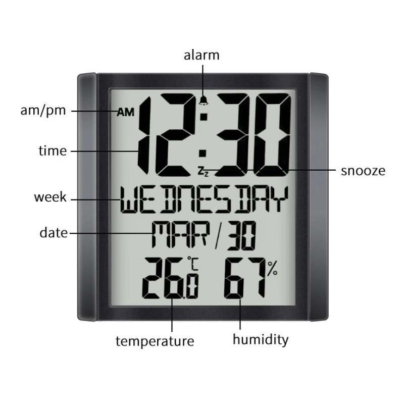 Table Bedroom Electronic Clocks Lighted Led Established New Desines Dining Room Thermometer Logo Custom Made Wall Clock