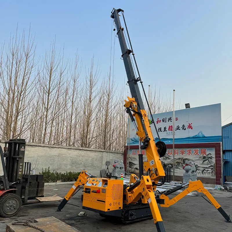 Portable Small Hydraulic Flying Jib Crane Space Crawler Folding Mini 3T Spider Crane Price Multiple Specification Work Platforms
