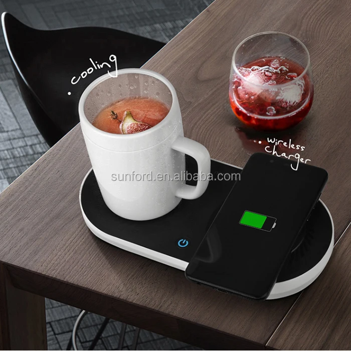 2022 Top products innovative Christmas holiday gift ideas wireless charging cooling heating cup gift set