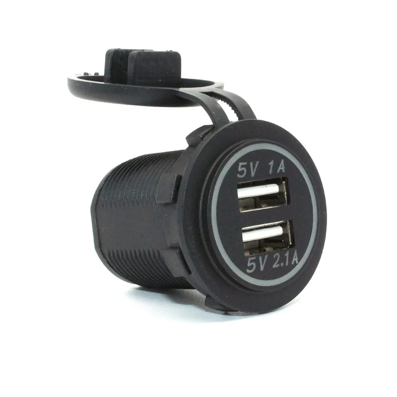 Waterproof usb charger panel 12 Volt 24V power Outlet Usb Charging Socket adapter for Motorcycle Bus Car Marine Caravan Rv boat