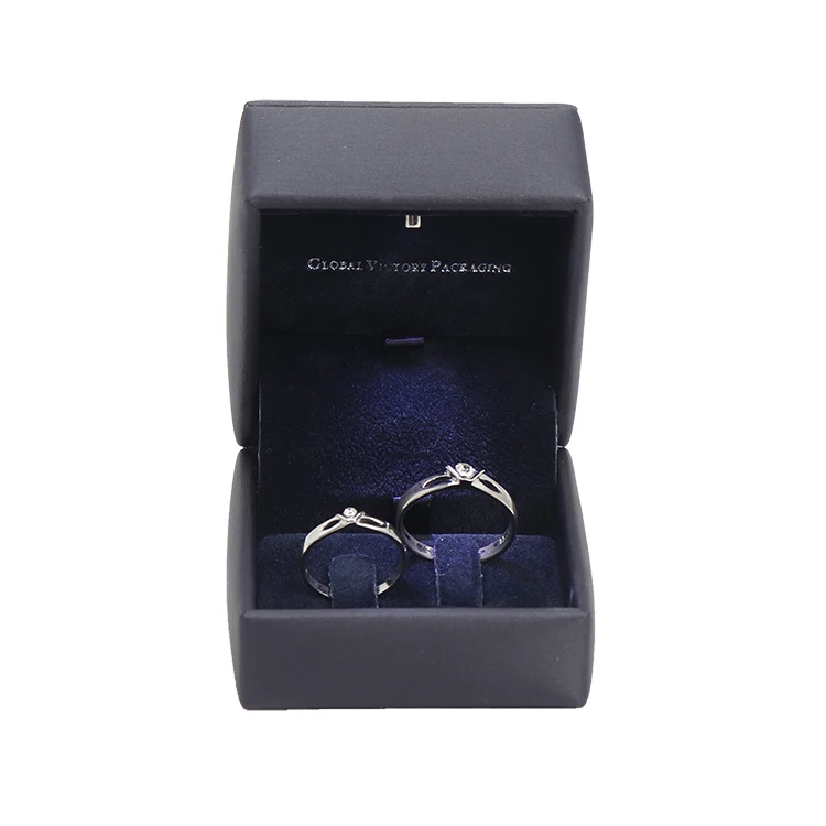 Custom Luxury High Quality Double Ring Jewelry Box With Led Light