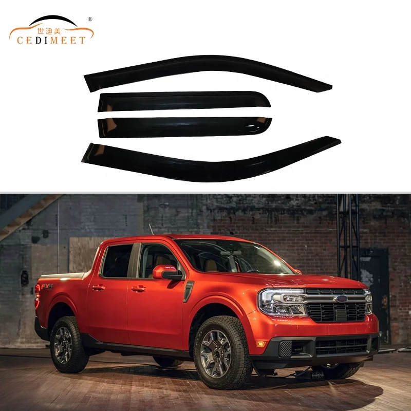 Car Wind Deflector 4 Pcs Protection Weather Shield Acrylic Door Visor Sun Shield Vent Window Visor For Maverick 2022