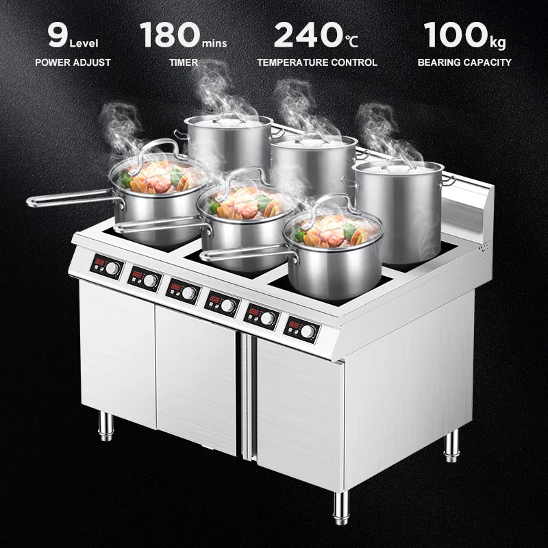 6 Burner Built In Hob Industrial Stainless Steel  Cooktop Commercial Electric Induction Stove Cooking Range Cookers