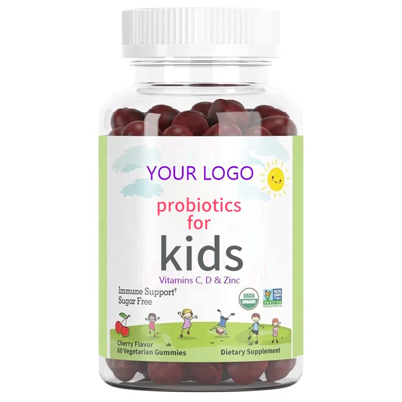 Private Label Female Women Enzyme Candy  Kids Probiotic Gummies For Women Kids Promotes Healthy Digestion