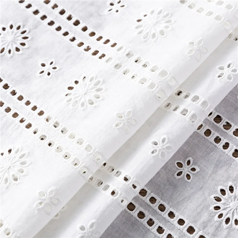 2021 Latest Nigeria Switzerland White Flower Dry African Swiss Cotton Voile Lace Fabric