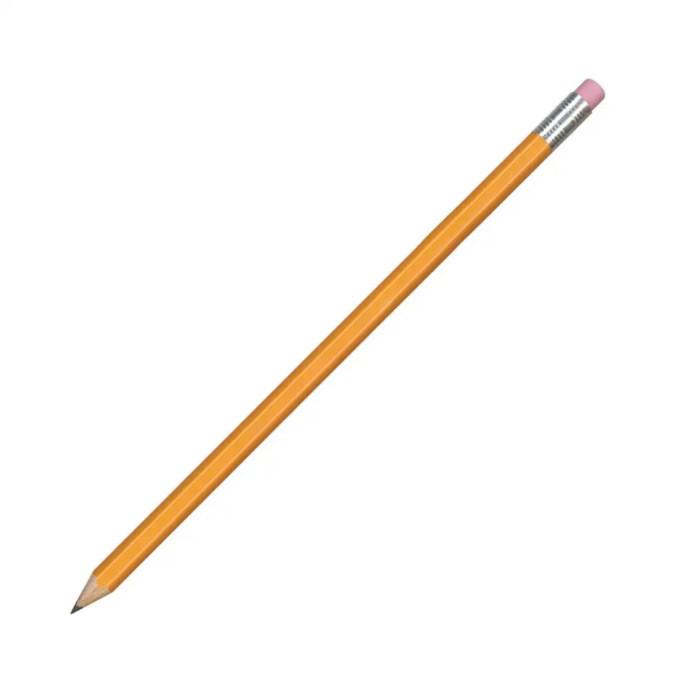 
High quality Lapices Lapis Lapis De Cor Lapiz Customized Logo Yellow Pencil With Eraser Wooden Pencils with EN71 and FSC 