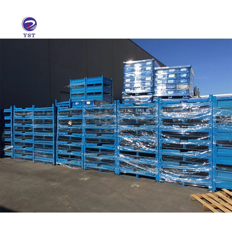 Good quality large heavy duty stackable durable rigid corrugated steel bins