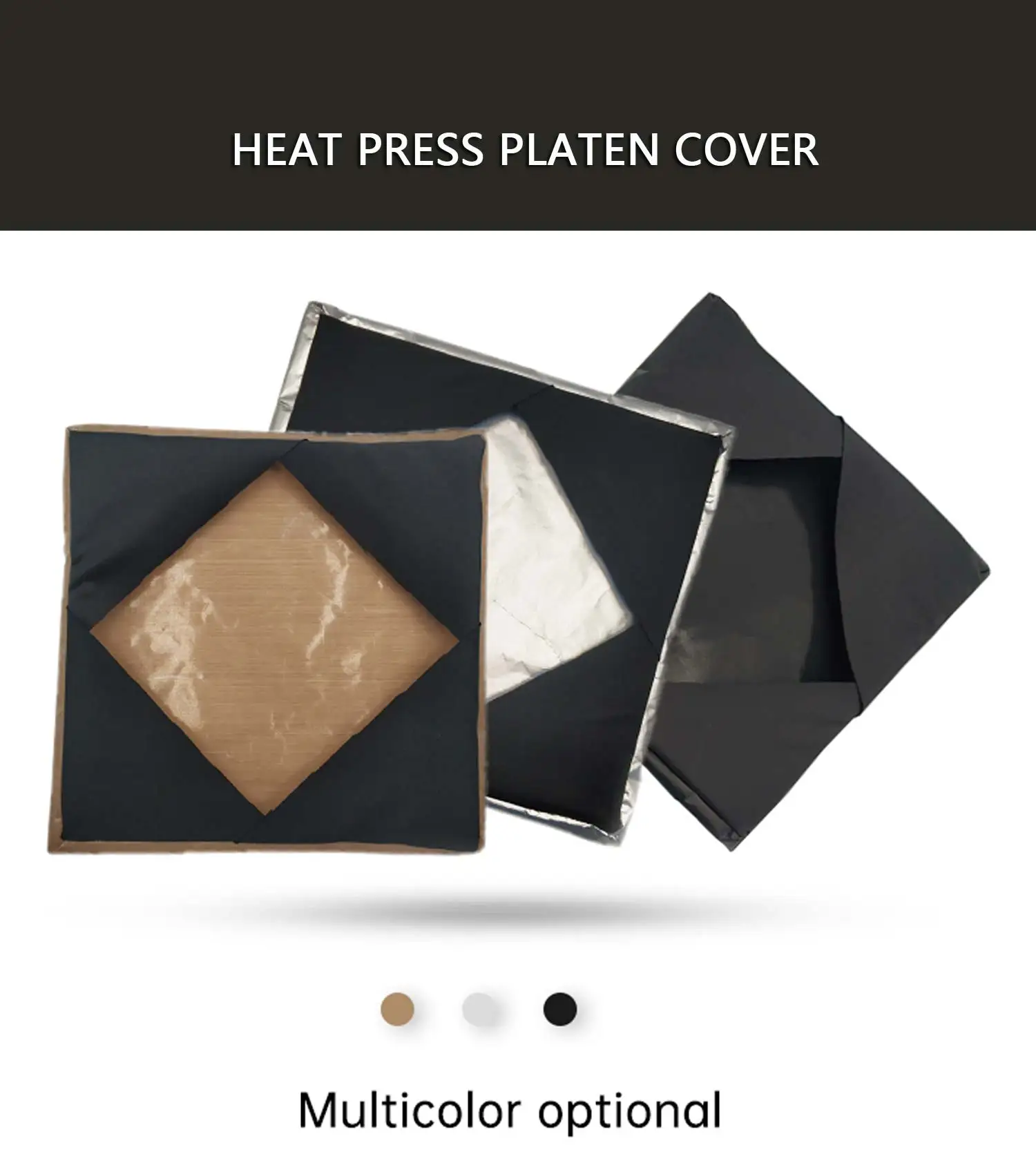 15x15/16x20x16x24 Inch Non-stick PTFE upper/lower heat press platen wrap cover protector