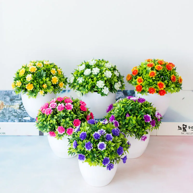DREA Nordic simulation plants and flowers plastic potted  home decoration desktop decoration artificial flower bonsai