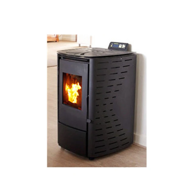 Портативная электрическая пеллетная печь 6 кВт с керамической стеклянной дверью