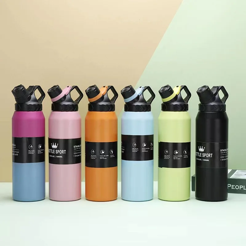 Оптовая продажа уличная бутылка для воды кемпинга велосипеда Спортивная изолированная фляжка с ручкой 22 унции