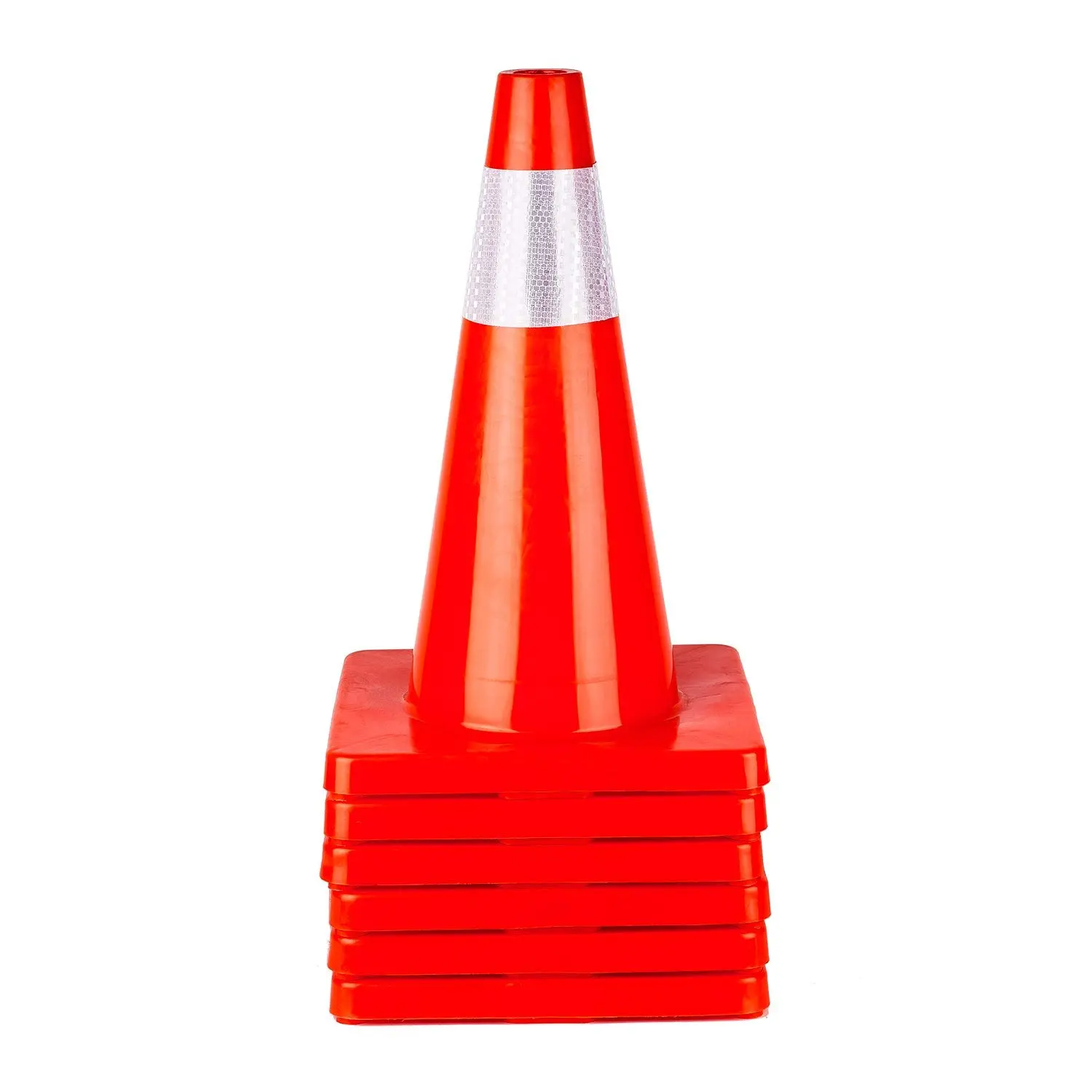 Оранжевые безопасные конусы с логотипом на заказ, 700 мм, цветные дорожные конусы из ПВХ со светоотражающей полосой