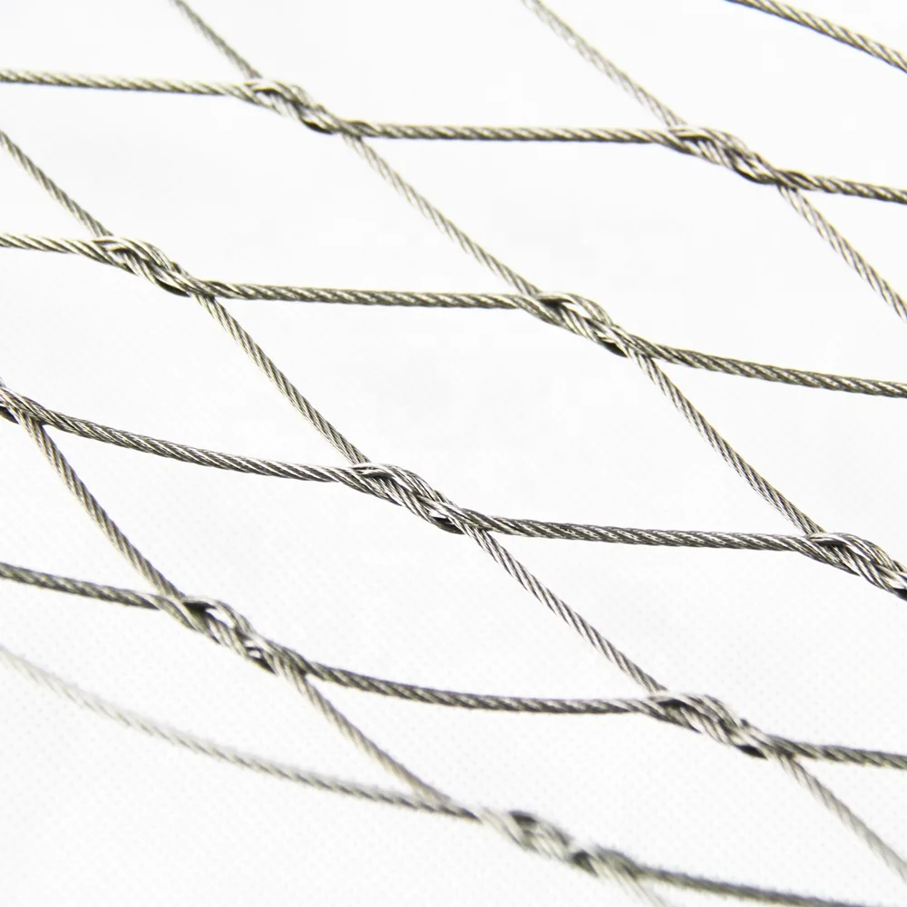 wire rope mesh 316 316L stainless steel flexible wire mesh netting for bird aviary