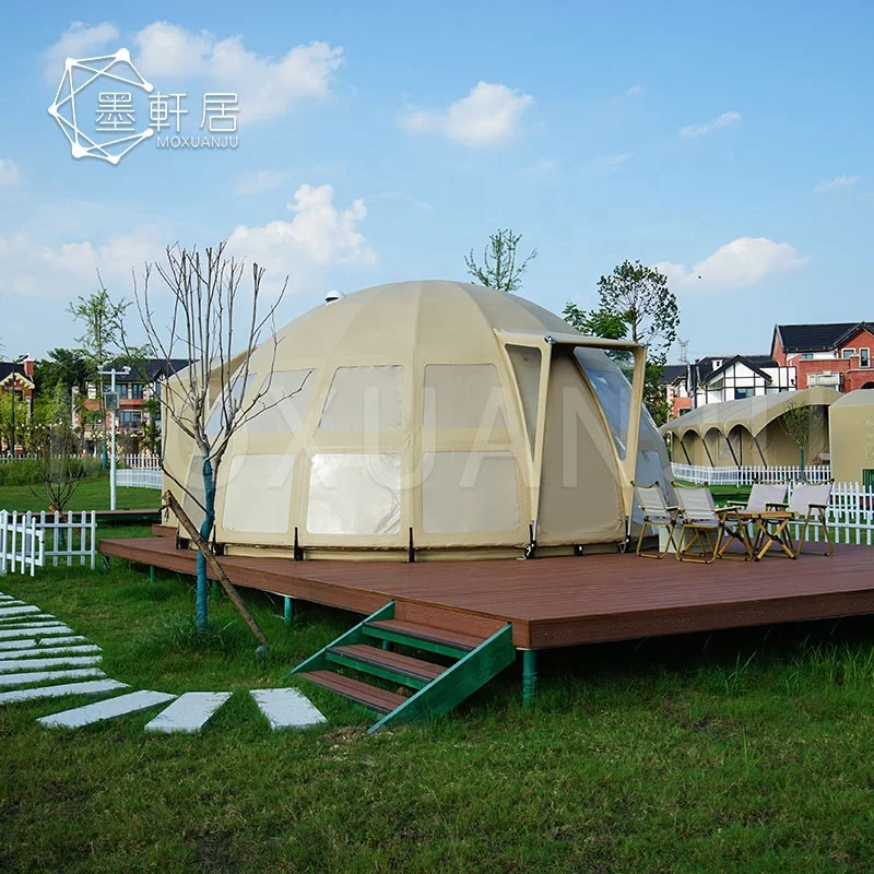 Waterproof PVC Domes Glamping Panorama Geodesic Dome Lodge House for Sale
