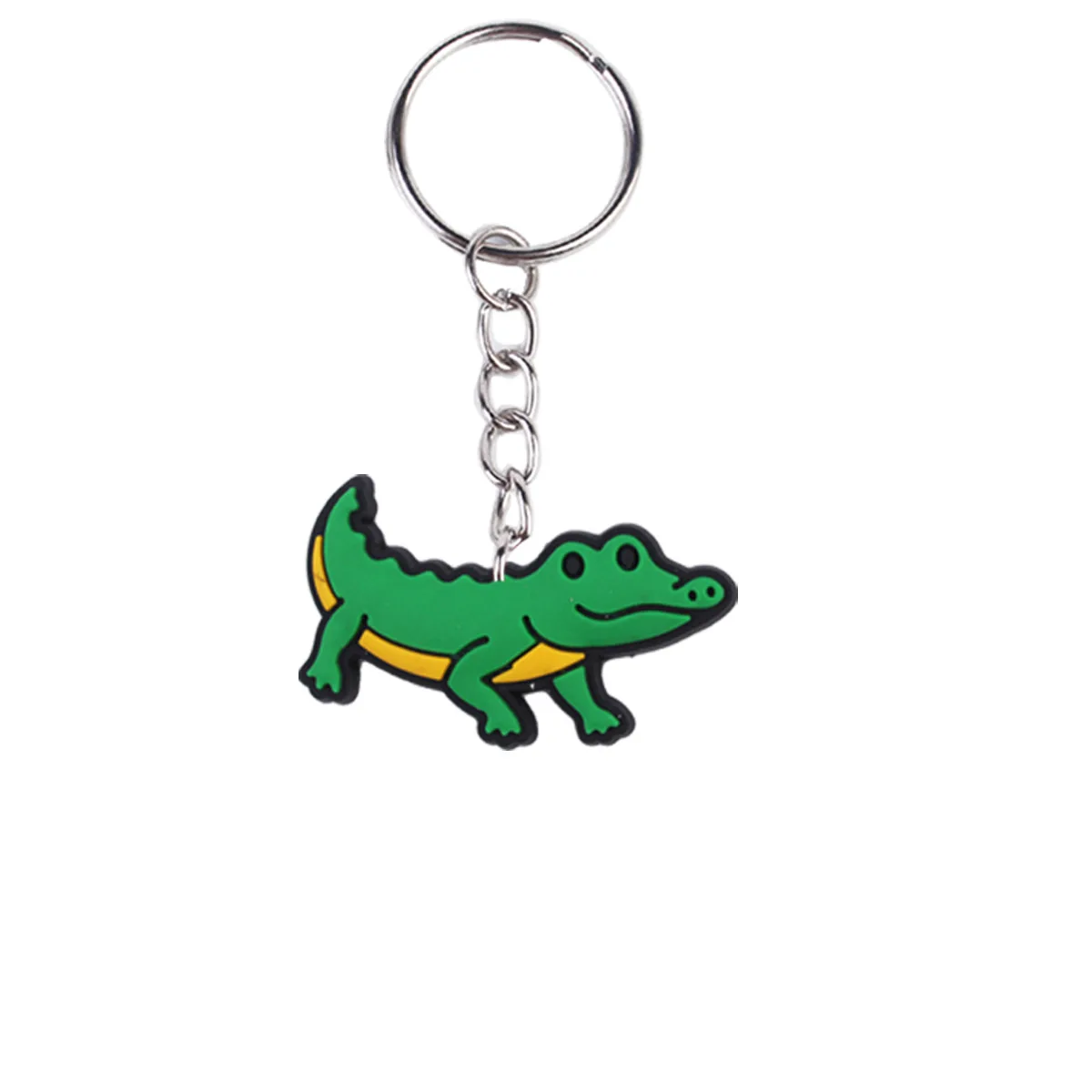Xun Xin Custom Creative 2D Cartoon Shark Pattern Keychains PVC Soft Rubber Small Gift Key Chain Kids School Bag Pendant