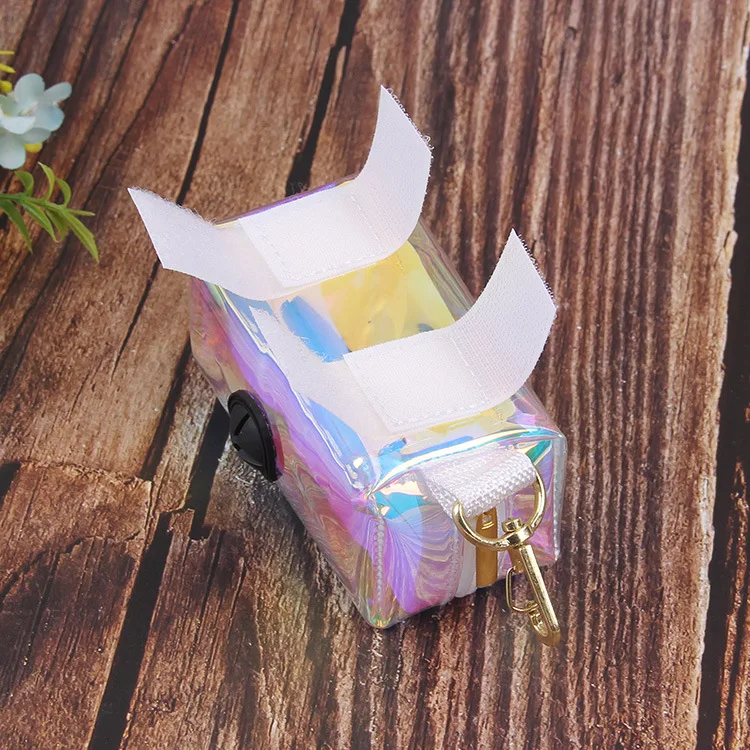 Clear Dog Poop Bag Holder for Leash Lightweight Dog Poop Bag Dispenser Dog Waste Bags Container with Clip for Walking