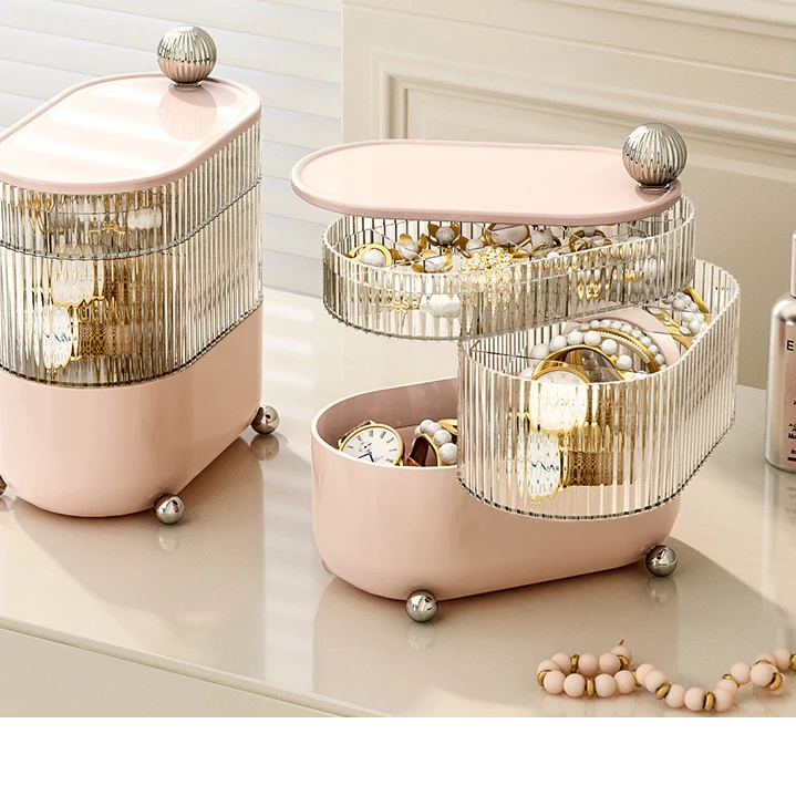 New Cosmetic Storage Tray 360 Rotating Makeup Organizer Small Storage & Organizer  Desk Organizer Box