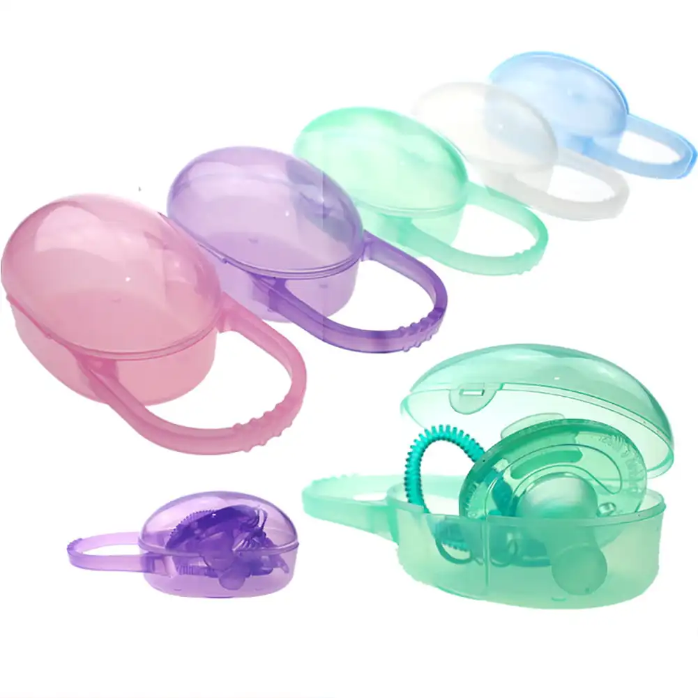 BPA Free Dummy Holder Box Baby Pacifier Carrying Case, Baby Soother Container Holder Pacifier Dummy Box Travel Storage Case