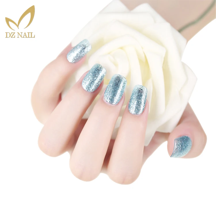 DZ uv gel factory gel polish professional logo supplier diamond glitter classic bling gel polish