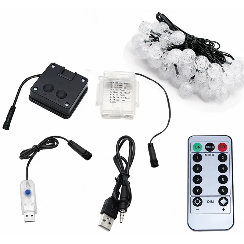 WTL ODM OEM Bulb LED String Light Outdoor Lantern Lawn Lamp Garden Decoration Christmas Decorative Lighting Solar Firefly Lights