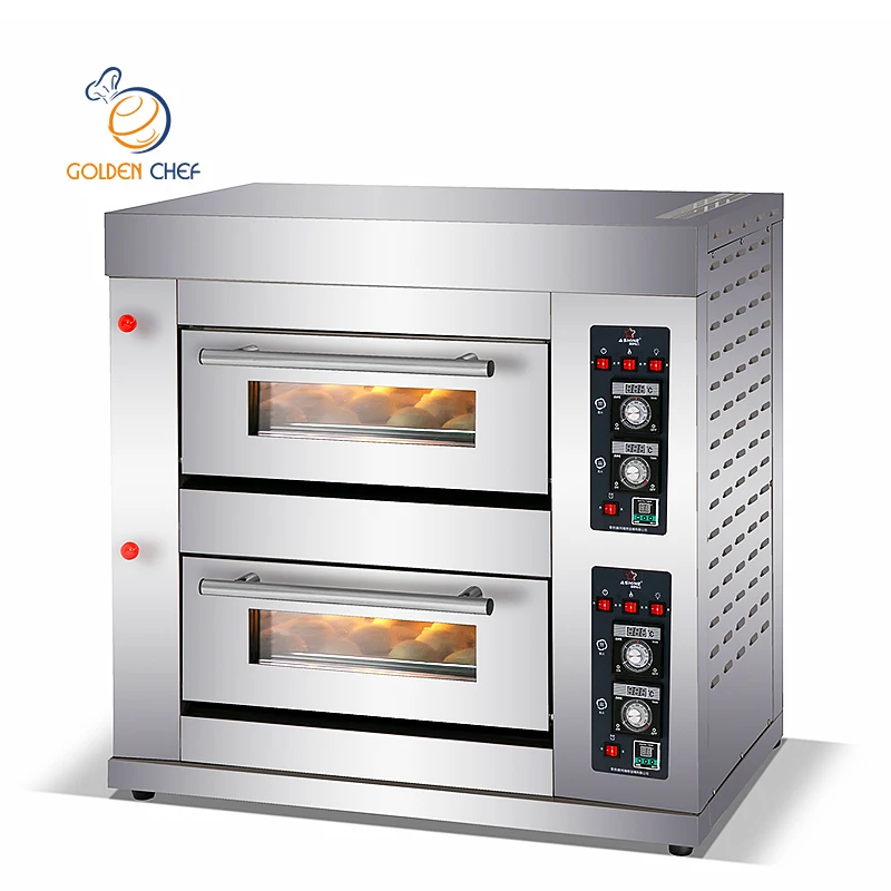 Golden Chef Top Commercial Baking Oven Machine Mechanical Control Professional 3 Deck 6 Trays Bakery Gas Oven