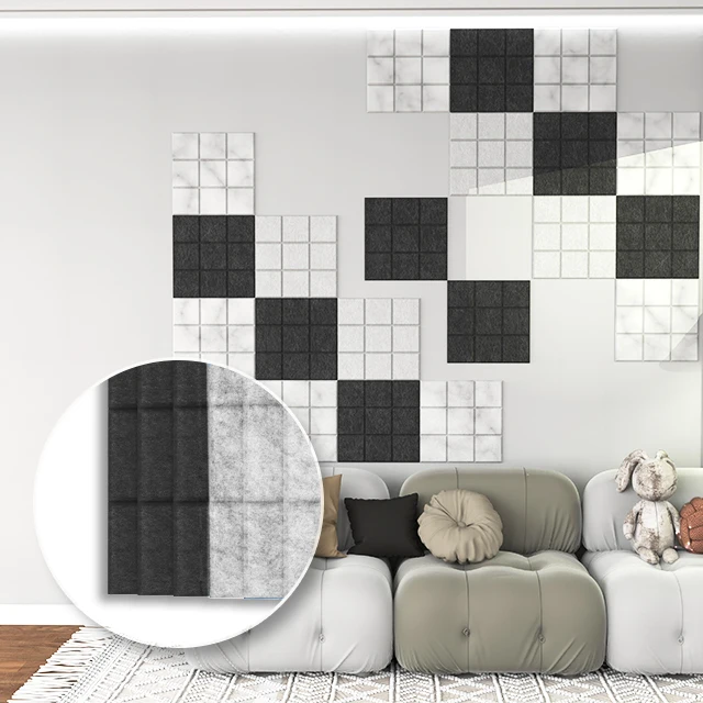 Factory Direct Soundproofing Self-adhesive Polyester Fiber Acoustic Panels Wall Panels