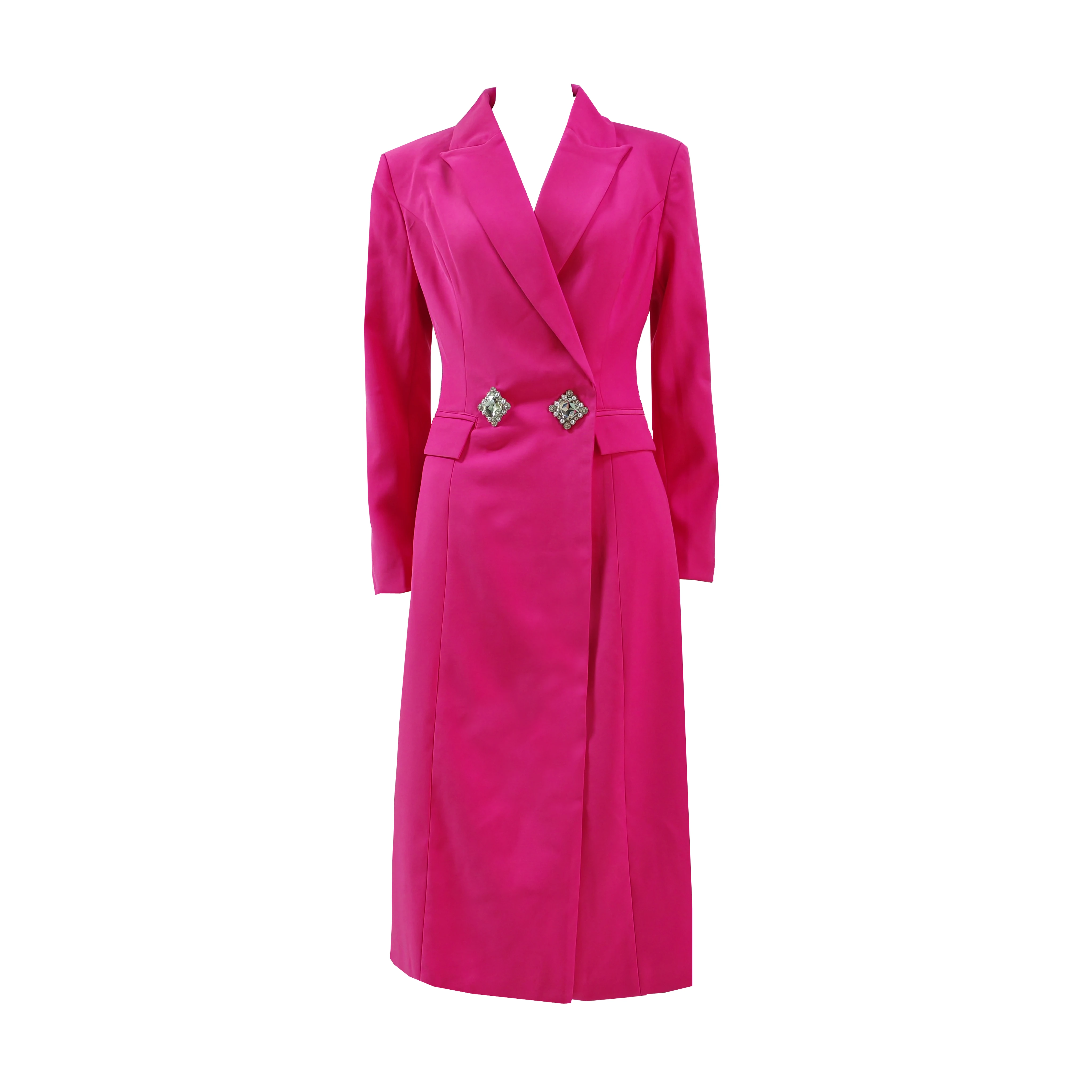 Custom Made To samll order Fashion Women Winter Long Coat Plus Size Pink Ladies Long  Winter Coats