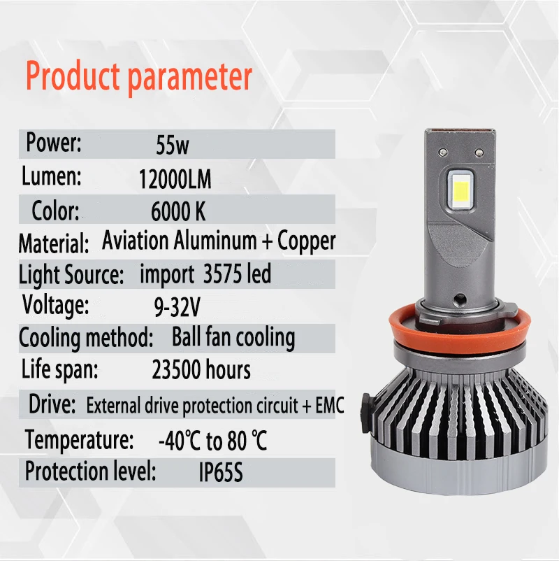  CQL KVISUAUTO H4 110W 16000LM LED H7 canbus H1 H3 H8 H11 9005 9006 55W 20000lm 6000K светодиодная лампа для