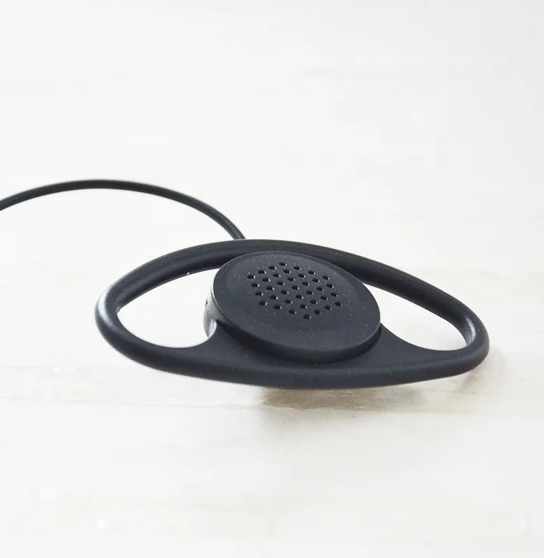 D Shape Wholesale Tour Guide Single Side Earbuds Guide Airline Earphone