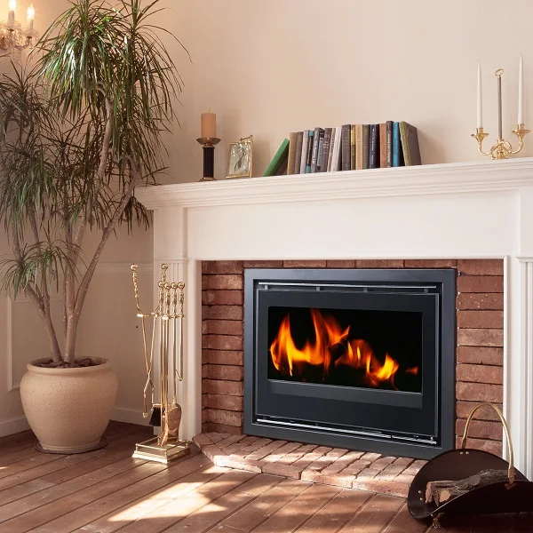 Indoor Wall Inserted Big Cast Iron Wood-burning Stoves Wood Burning Fire Heaters Fireplace in Room