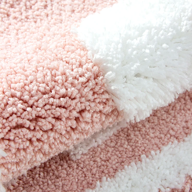 High quality comfort Shaggy Microfiber Bathroom absorbent Mat Non Slip Printed Door Mats washable bath Floor Rug