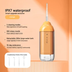 Home Use Mini Power Flossing Tooth Cleaner Flusher Cleaning Care Pick Air Water Flosser Teeth Machine Oral Dental Irrigator