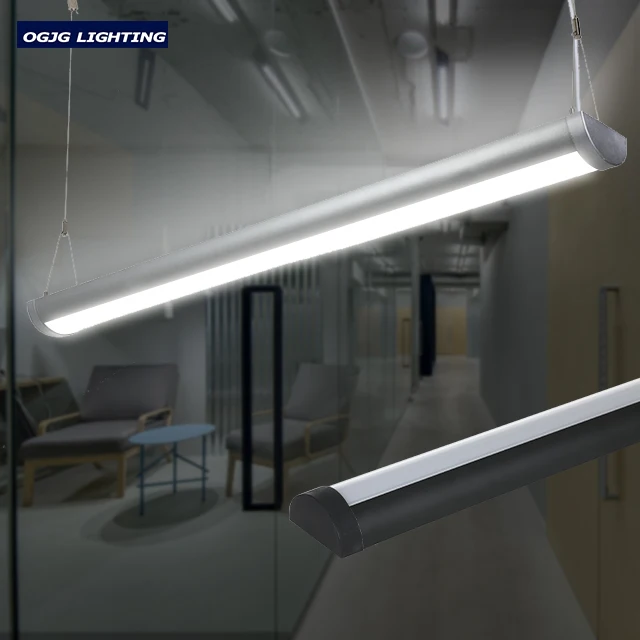 Library suspended led tube lights 60cm 120cm 150cm 0-10v dimming up down lighting linear led pendant light