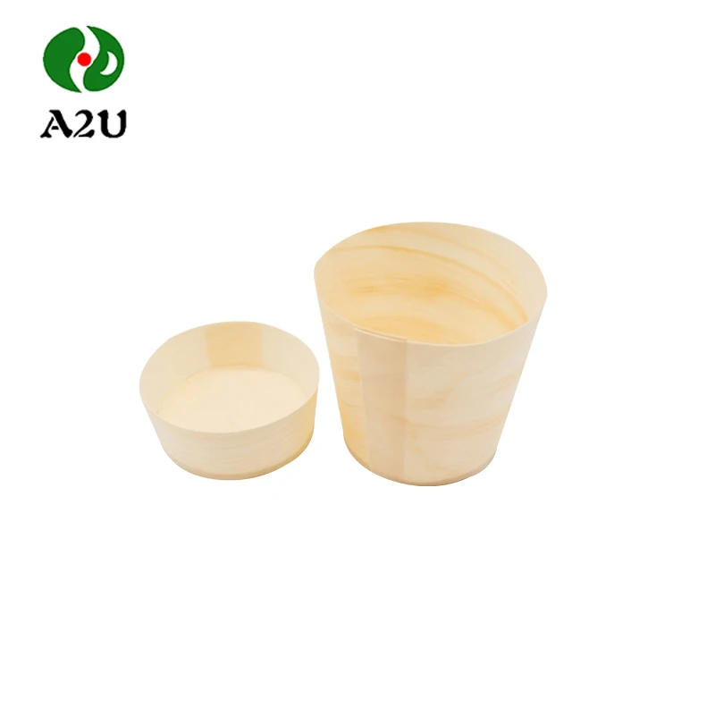 Nature Environmental Friendly Bulk Disposable Wooden Aspen Cup With Top Quality