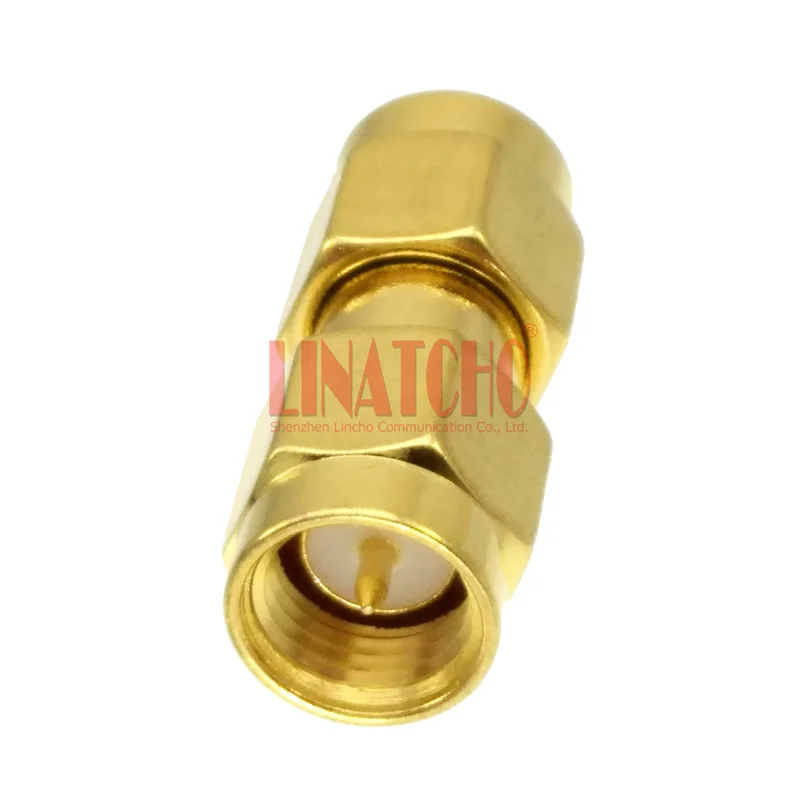50 Ohm RF Connector Straight SMA Male to Reverse RP SMA Male WIFI Antenna Adapter
