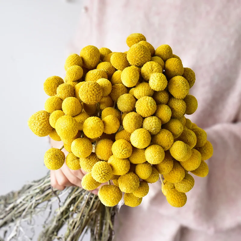 Hot sales 2020 Flower arrangement DIY artificial sunflower bunch preserved Golden billy ball for DIY home decor arrangement