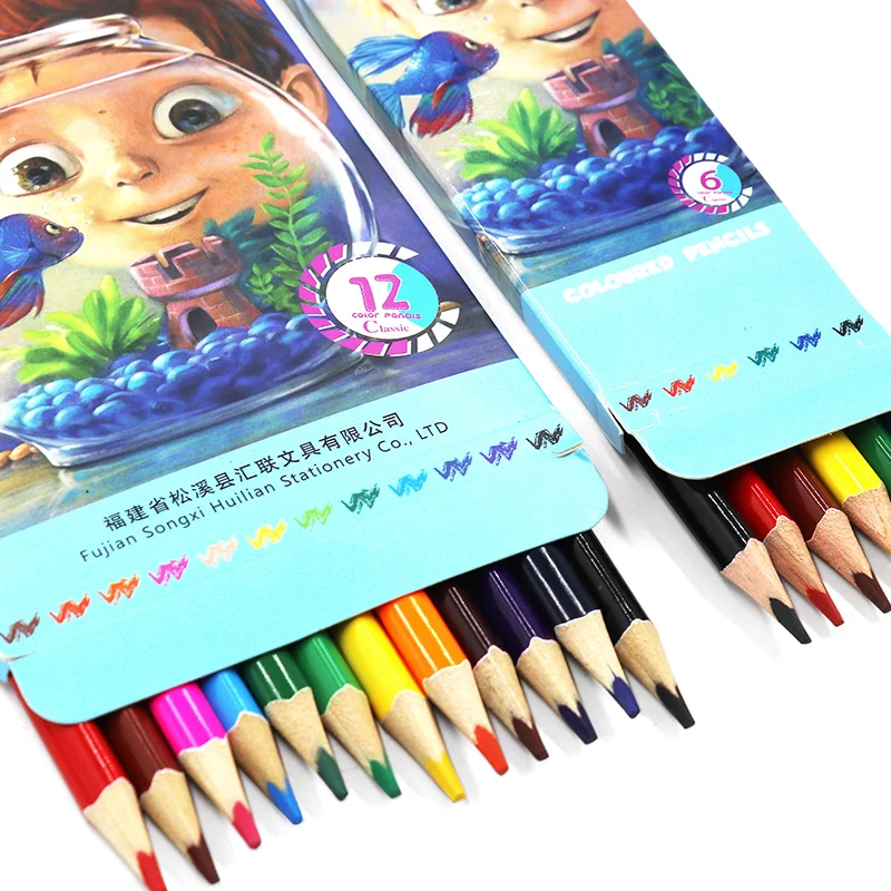 
HONGHU wooden color pencil set 6 12 18 24 colour pencil drawing Good Lead Packing School Packaging Office Color Printing Type 