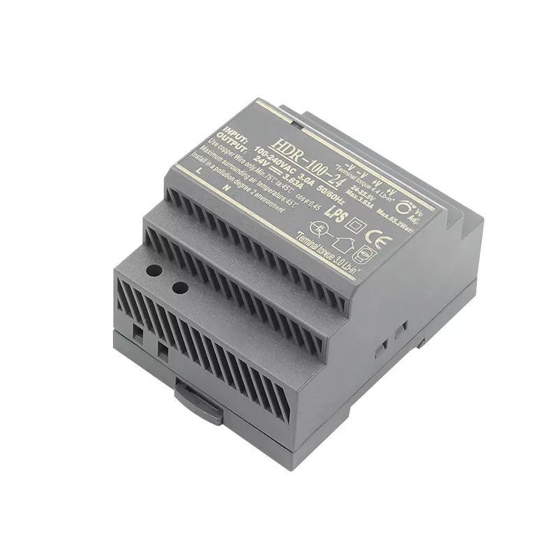 factory price medical power supply 100W 24V din rail mounted laser power supply dc regulated HDR-100-24