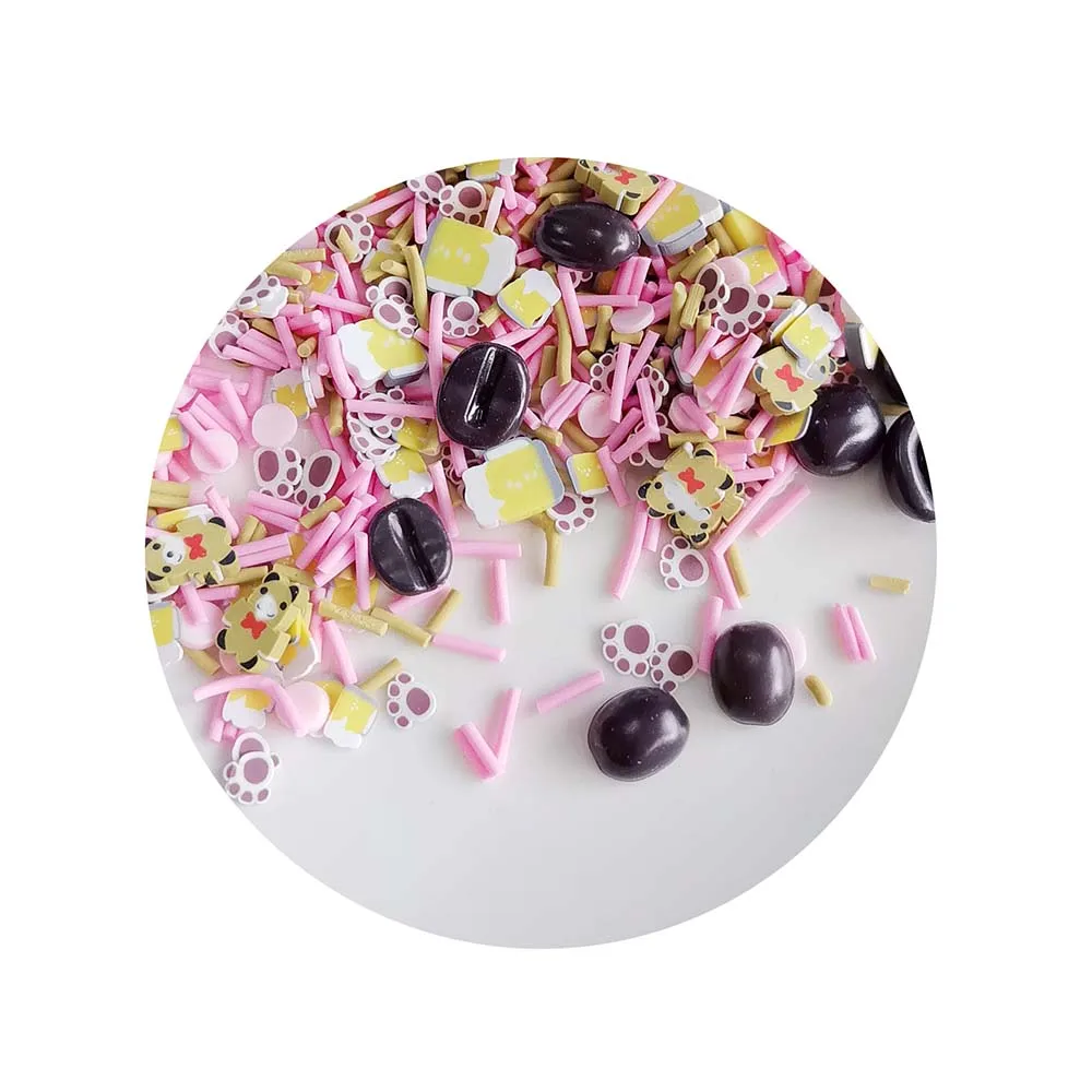 Polymer Clay Cocoa Bean Sprinkles for Dessert Cake Toy Decor, Decorden Phone Case, Slime Projects DIY, Scrapbooking, Resin