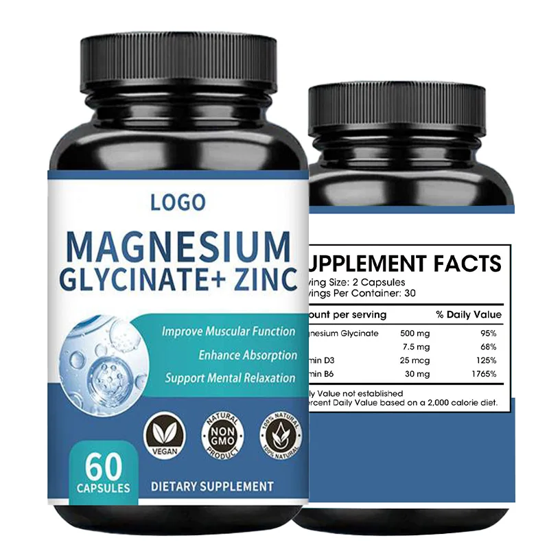Sleep supplement OEM magnesium glycinate capsules health sleep muscle recovery magnesium capsules magnesium l-threonate capsules