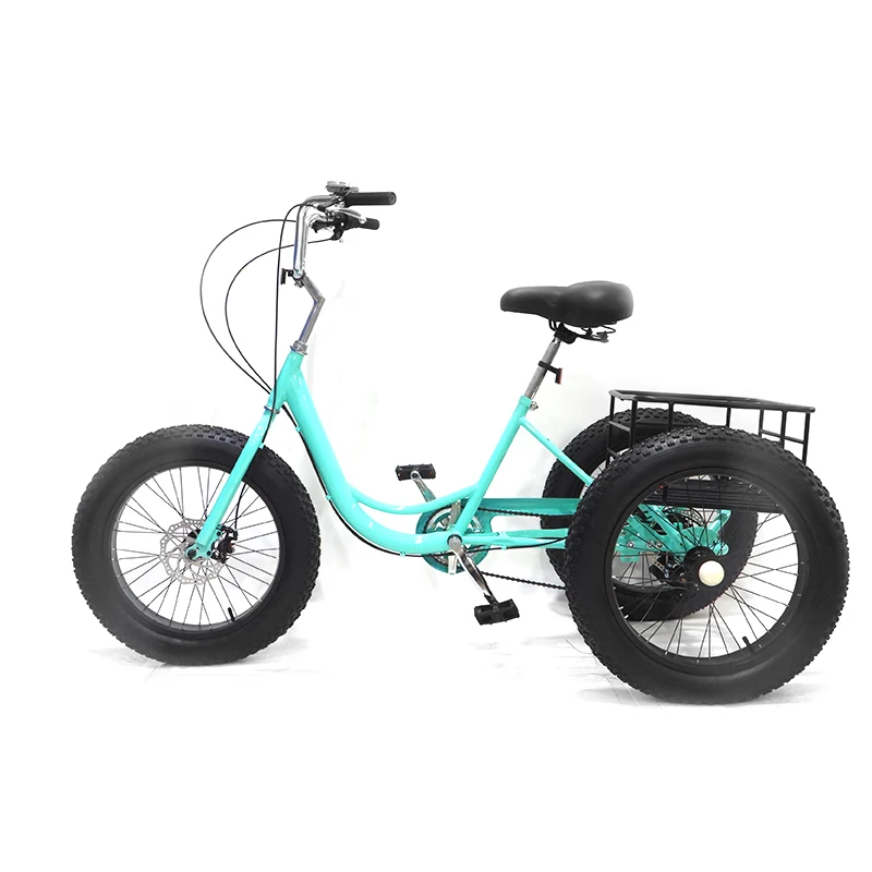adults tricycle with 3 wheel tire adult 3 wheel  tricycles cargo bike fat tire adult 3 wheel  tricycle with cargo basket