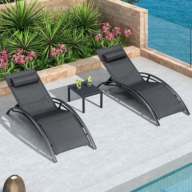 Outdoor Folding Beach Outdoor Furniture Chaise Lounge Chair Zero Gravity Folding Chair With Handle