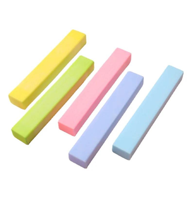 Candy-Colored Long Rubber Eraser for Elementary School Students for Drawing Sketching Exam Correction Clean Pencil Eraser