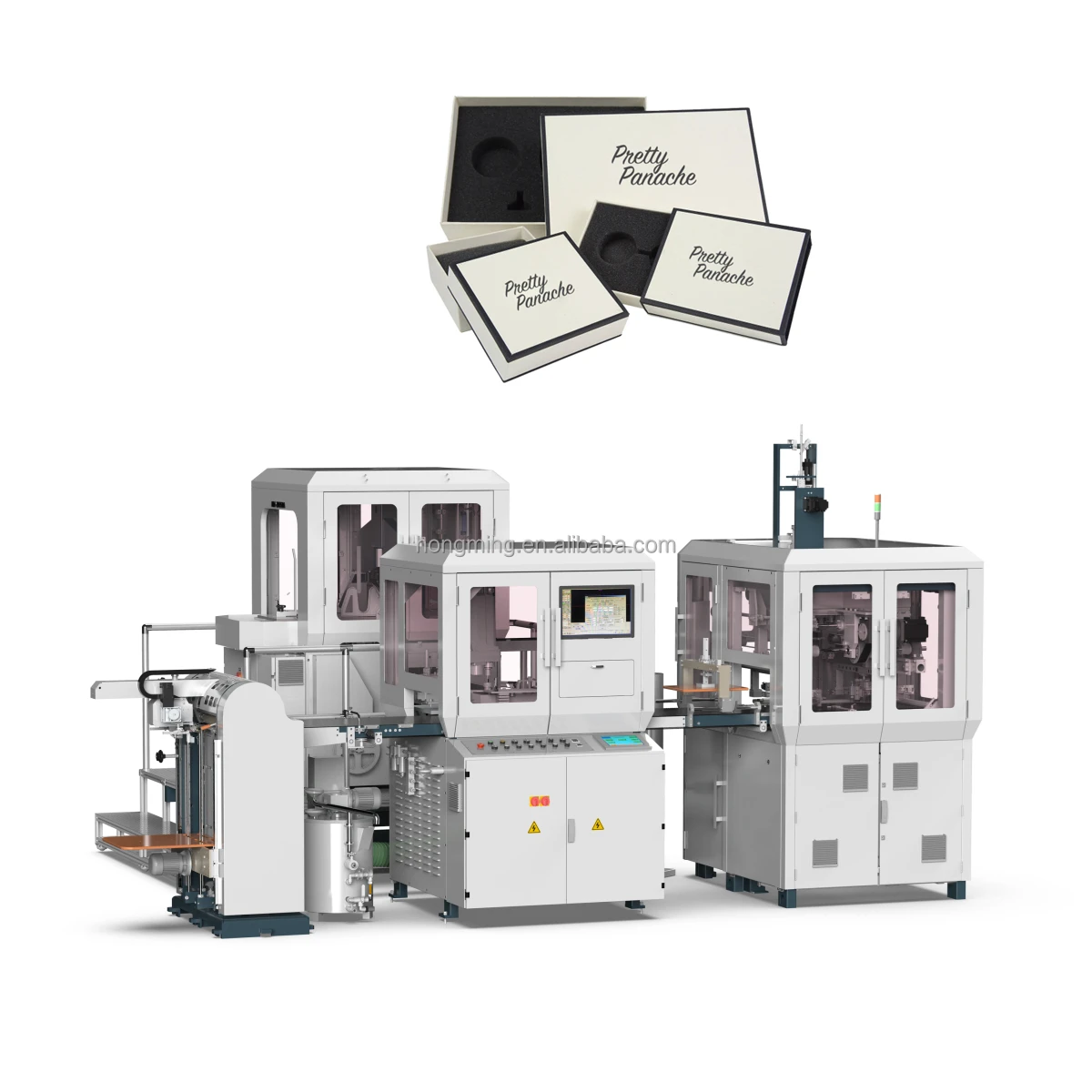 Top selling Box Machine HM-ZD350K Automatic Watch Box Making Machine ( Digital setting)