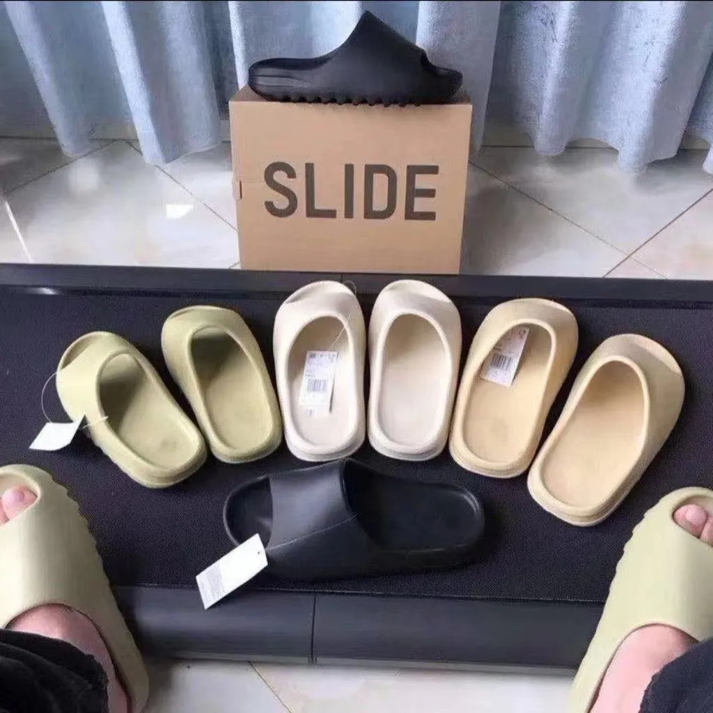 
Original Brand Logo Outdoor Women Yezzy Yeezy Slides Elmo Children Beach Slides Designs Men Yeezy Slides With Box 
