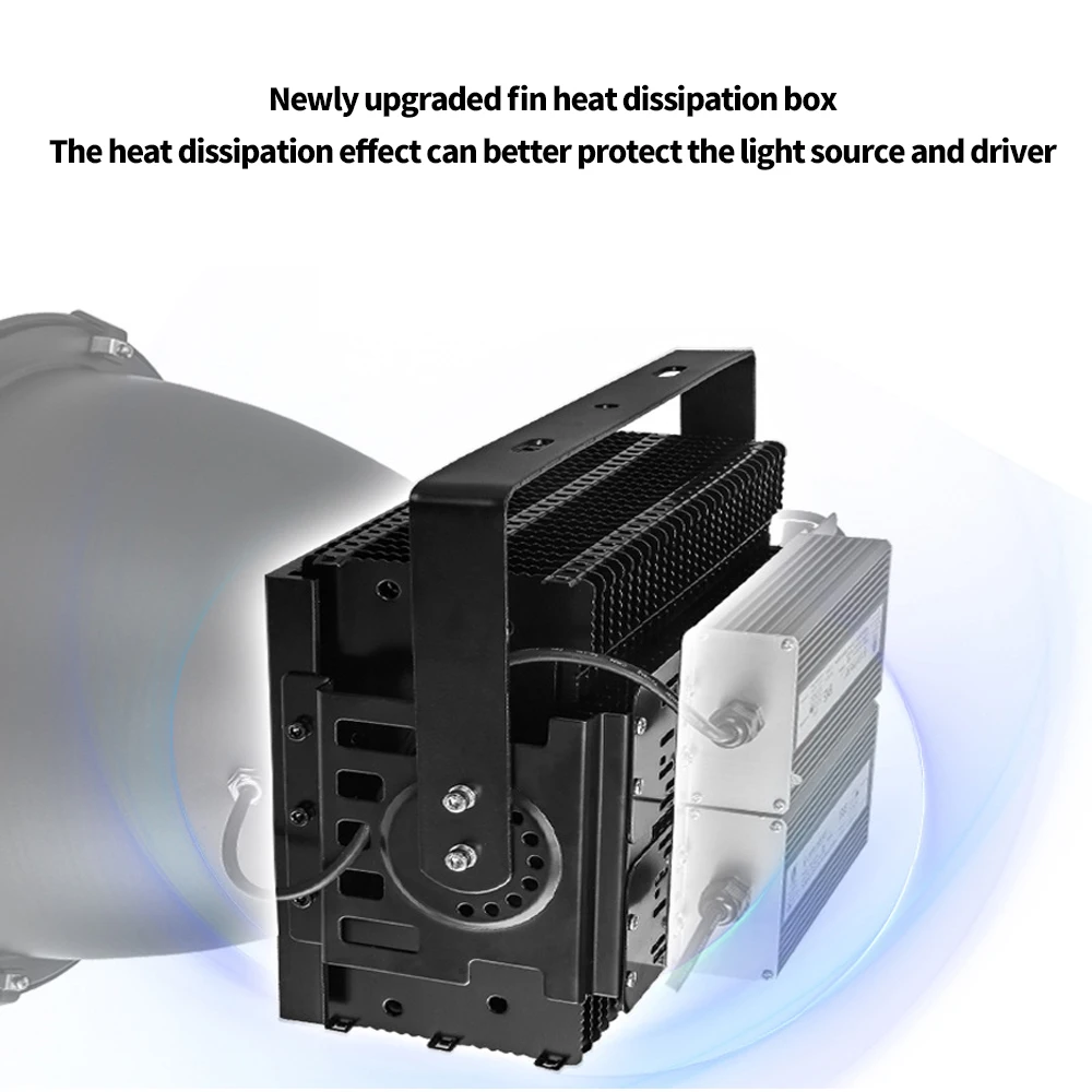 High Quality 1000W 6000K Mean Well Driver LED Light 100000 Lumen Stadium Floodlight IP65 Aluminum Body for Warehouse Use
